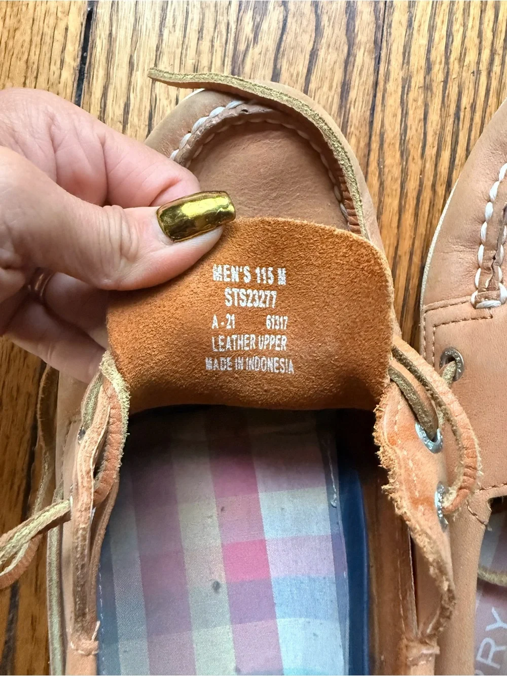Sperry Top-Sider Men’s 11 M Tan Leather 2-Eye Boat Shoes Loafers